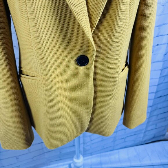 Philosophy Mustard Yellow Textured Blazer Celestial Interior – Size 8 - Picture 2 of 14